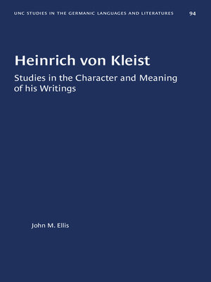 cover image of Heinrich von Kleist